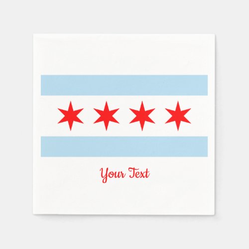 Flag of Chicago Illinois Paper Napkins