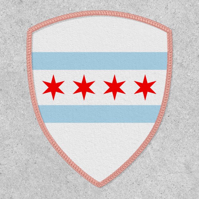 Flag of Chicago, Illinois Patch (Front)