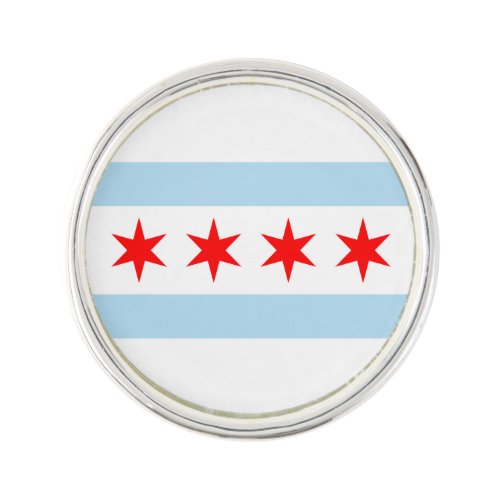 Flag of Chicago Illinois Pin