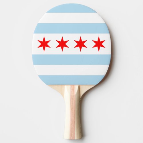 Flag of Chicago Illinois Ping_Pong Paddle