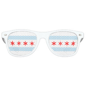Flag of Chicago, Illinois Retro Sunglasses