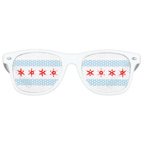 Flag of Chicago Illinois Retro Sunglasses