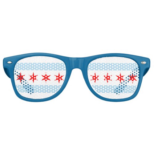 Flag of Chicago Illinois Retro Sunglasses