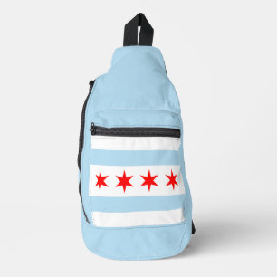 Flag of Chicago, Illinois Sling Bag