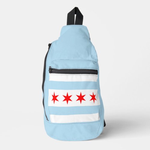 Flag of Chicago Illinois  Sling Bag