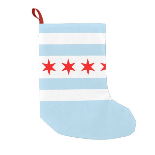Flag of Chicago Illinois Small Christmas Stocking