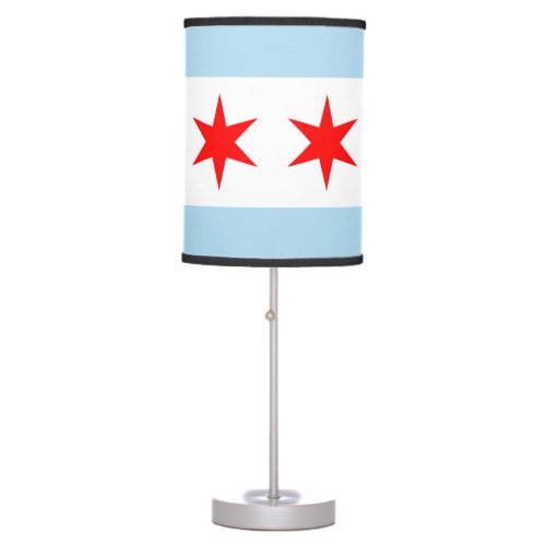 Flag of Chicago Illinois Table Lamp