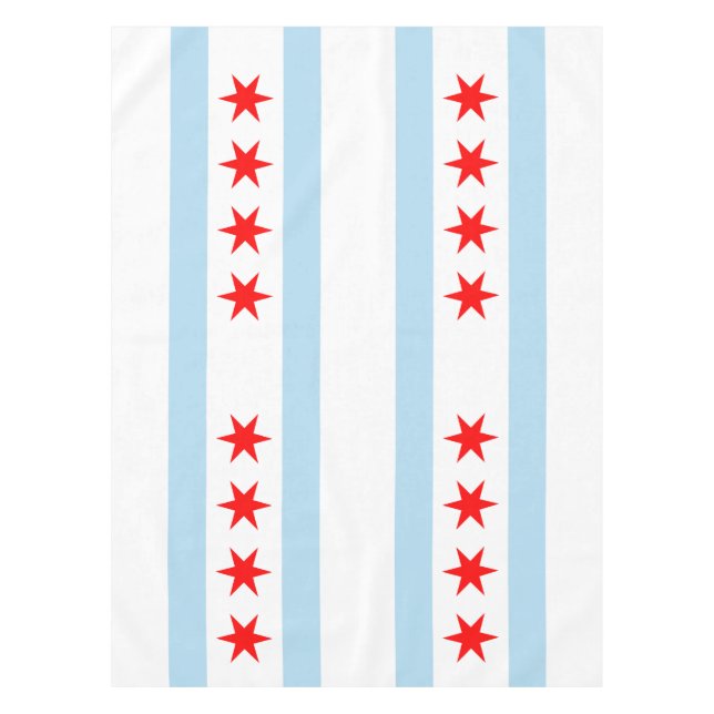 Flag of Chicago, Illinois Tablecloth (Front)