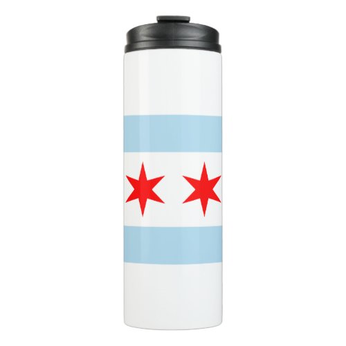 Flag of Chicago Illinois Thermal Tumbler