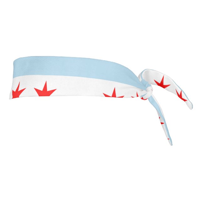 Flag of Chicago, Illinois Tie Headband (Rotate 90)
