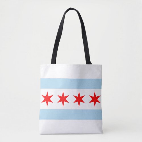 Flag of Chicago Illinois Tote Bag