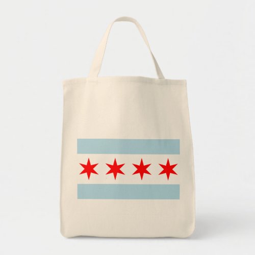 Flag of Chicago Illinois  Tote Bag