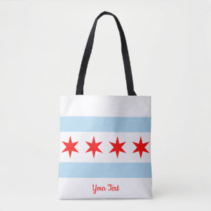 Flag of Chicago, Illinois Tote Bag