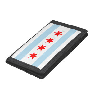 Flag of Chicago, Illinois Tri-fold Wallet