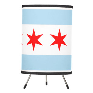 Flag of Chicago, Illinois Tripod Lamp