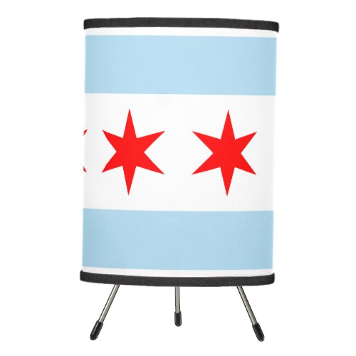 Flag of Chicago Illinois Tripod Lamp