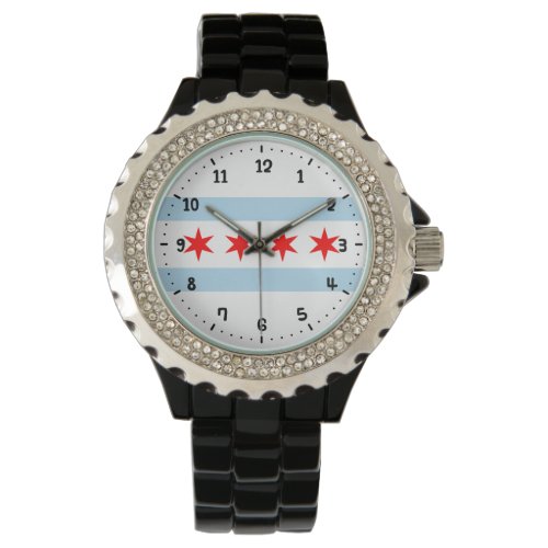 Flag of Chicago Illinois Watch