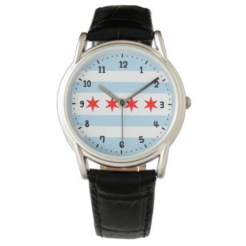 Flag of Chicago Illinois Watch