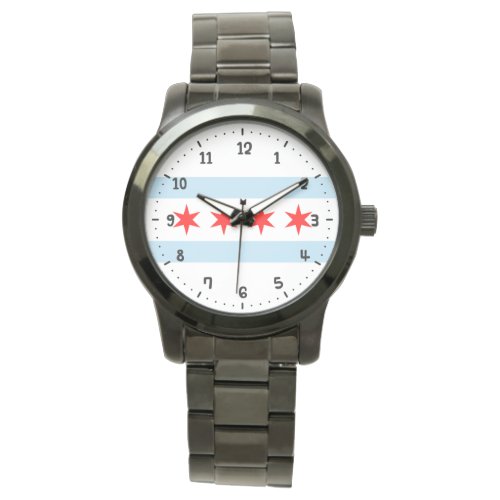 Flag of Chicago Illinois Watch