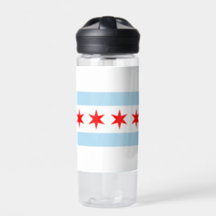 Chicago Flag Bridgeport Steel Slim Water Bottle