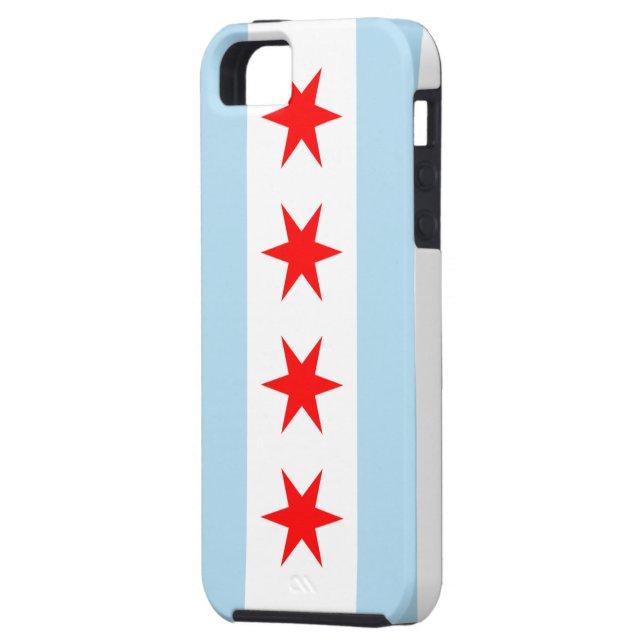 Flag of Chicago iPhone 5 Case-Mate Tough™ Case (Back Left)