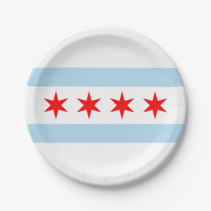 Flag of Chicago Paper Plates