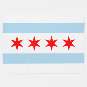 Flag of Chicago Receiving Blanket