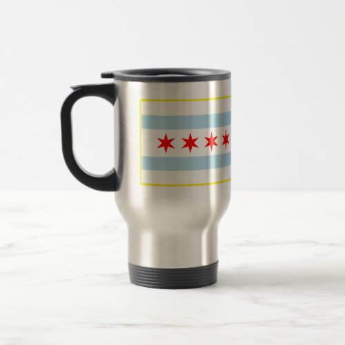 Flag of Chicago Travel Mug