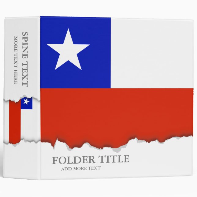 Flag of Chile Binder (Front/Spine)