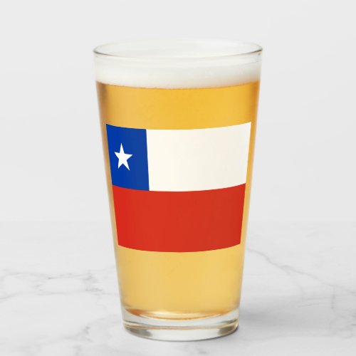 Flag of Chile Glass
