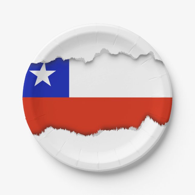 Flag of Chile Paper Plates (Front)