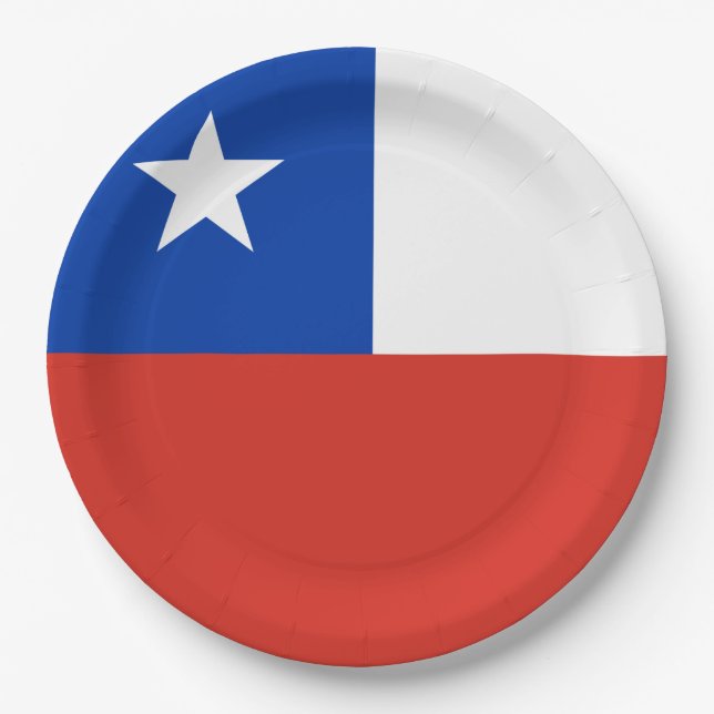 Flag of Chile Paper Plates (Front)