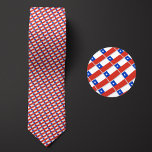 Flag of Chile Pattern Neck Tie<br><div class="desc">Flag of Chile Pattern Necktie highlights the national colors of the country from a distance by employing a clever angled design. Upon closer inspection,  the seamless repeatable pattern of tiny flags showcases the country's national banner in an aesthetically pleasing way.</div>