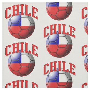 Flag Of Chile Soccer Ball Pattern Fabric by tjssportsmania at Zazzle