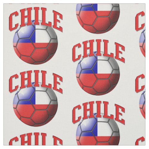 Flag of Chile Soccer Ball Pattern Fabric