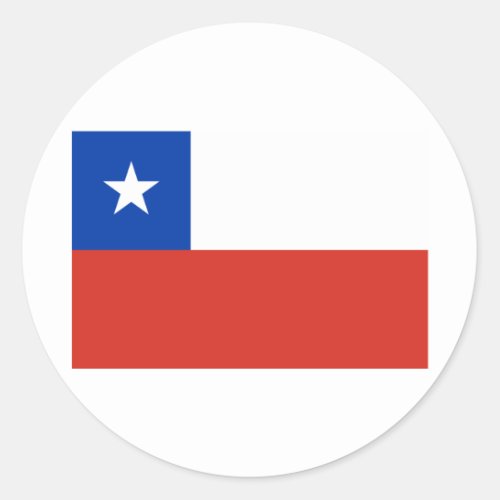 Flag of Chile  Tshirts Buttons Apparel Classic Round Sticker
