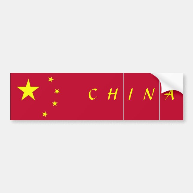 Flag of China Bumper Sticker (Front)
