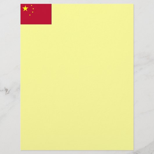 Flag of China Letterhead (Front)
