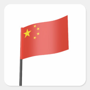 Flag of China Square Sticker
