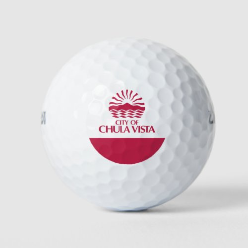Flag of Chula Vista California Golf Balls