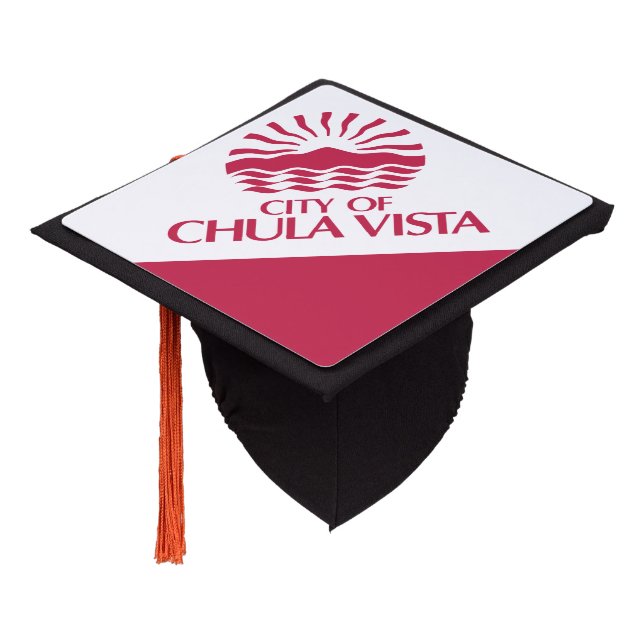 Flag of Chula Vista, California Graduation Cap Topper (Angled)