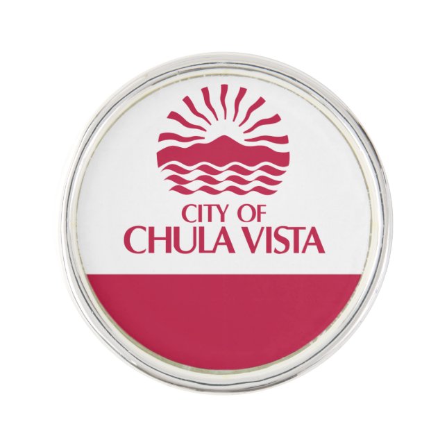 Flag of Chula Vista, California Lapel Pin (Front)