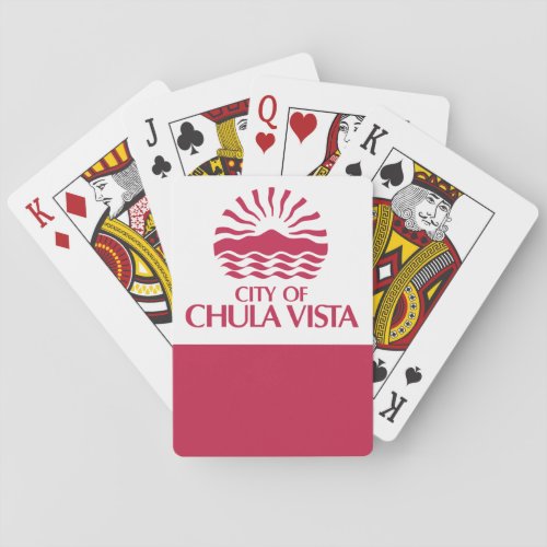 Flag of Chula Vista California Poker Cards