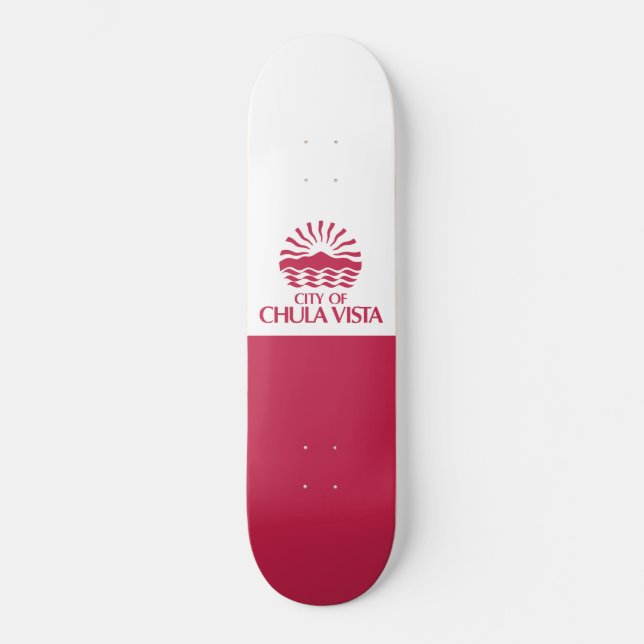Flag of Chula Vista (California) Skateboard (Front)