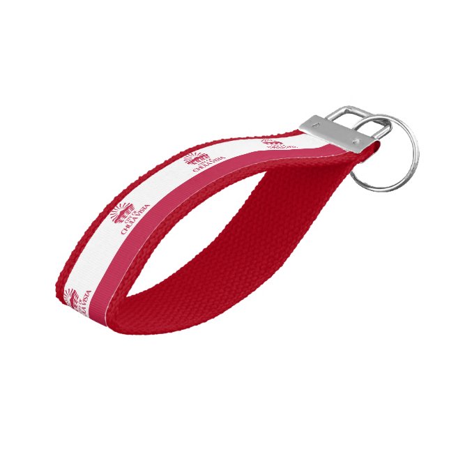 Flag of Chula Vista, California Wrist Keychain (Angled Up)