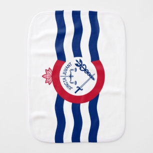 Flag of Cincinnati, Ohio Baby Burp Cloth