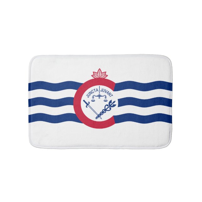 Flag of Cincinnati, Ohio Bathroom Mat (Front)