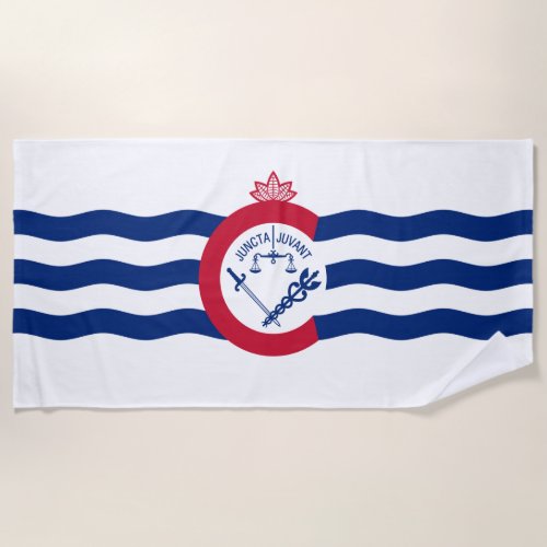 Flag of Cincinnati Ohio Beach Towel