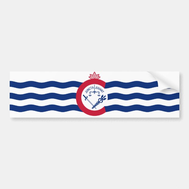 Flag of Cincinnati (Ohio) Bumper Sticker (Front)