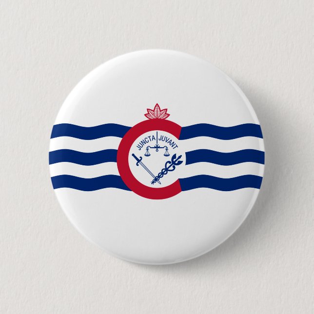 Flag of Cincinnati (Ohio) Button (Front)